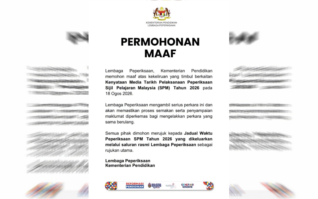Education Ministry's Exam Board Clarifies SPM 2026 Timeline After Previous Confusion