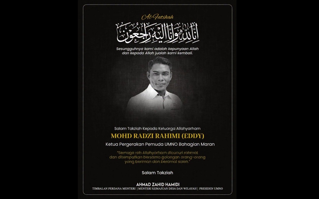 Mohd Radzi's Death Marks Significant Loss for UMNO, Says Ahmad Zahid